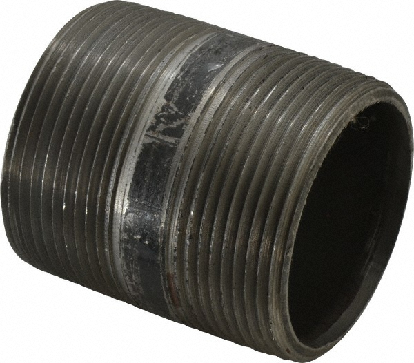 B&K Mueller Black Pipe Nipple: 2-1/2" Dia x 4" Long, Schedule 40 - 589-040BC