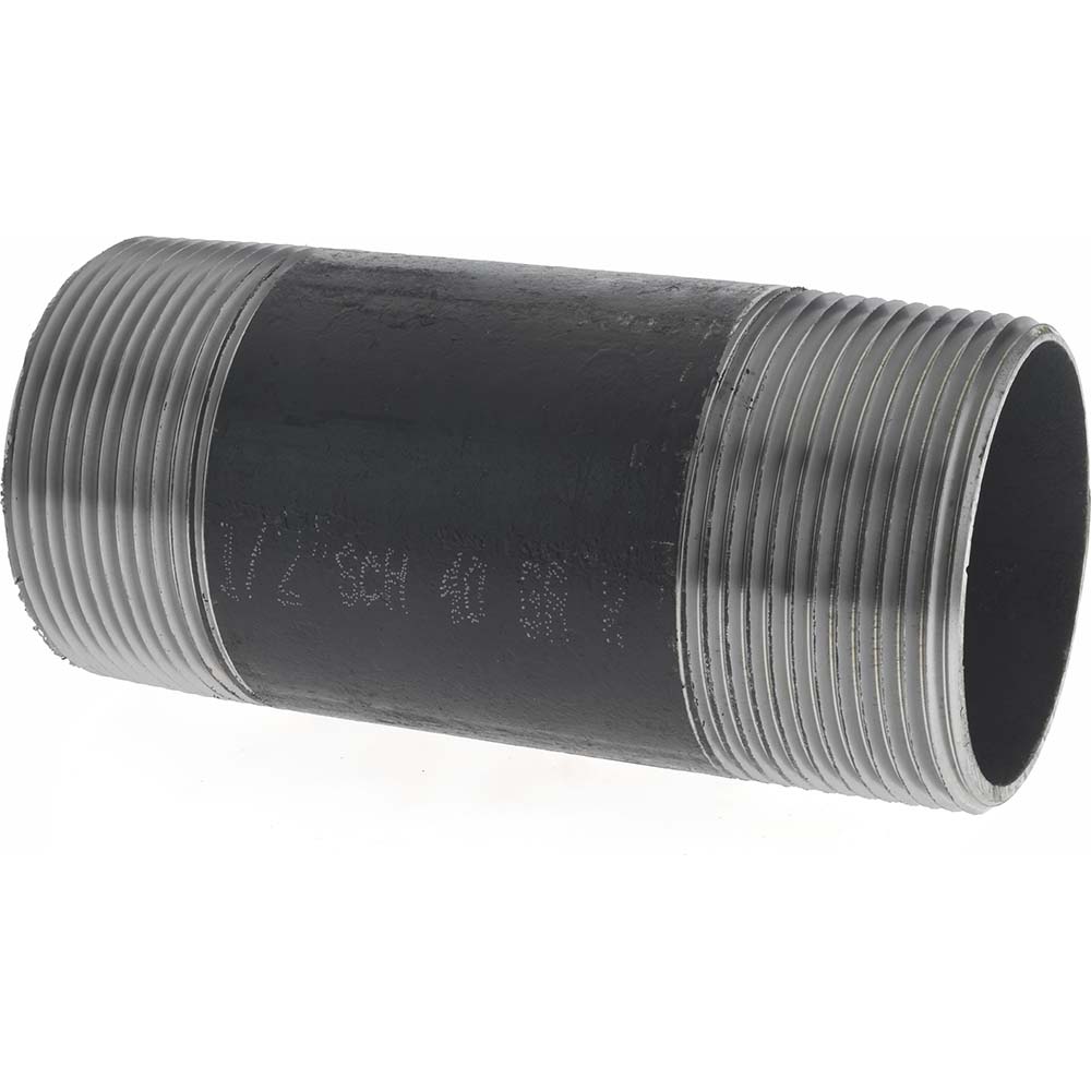 B&K Mueller Black Pipe Nipple: 2-1/2" Dia x 4" Long, Schedule 40 - 589-040BC