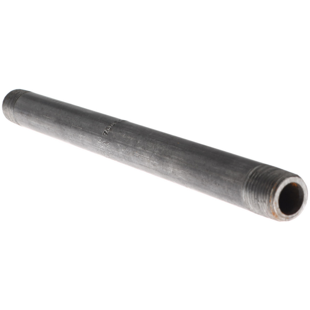 Value Collection Black Pipe Nipple: 3/8" Dia x 4" Long, Schedule 80 - BD-13645