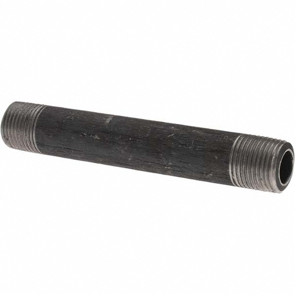 Value Collection Black Pipe Nipple: 3/8" Dia x 4" Long, Schedule 80 - BD-13645