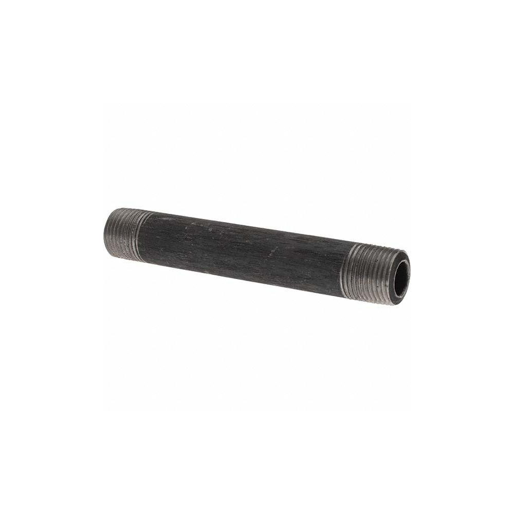 Value Collection Black Pipe Nipple: 3/8" Dia x 4" Long, Schedule 80 - BD-13645