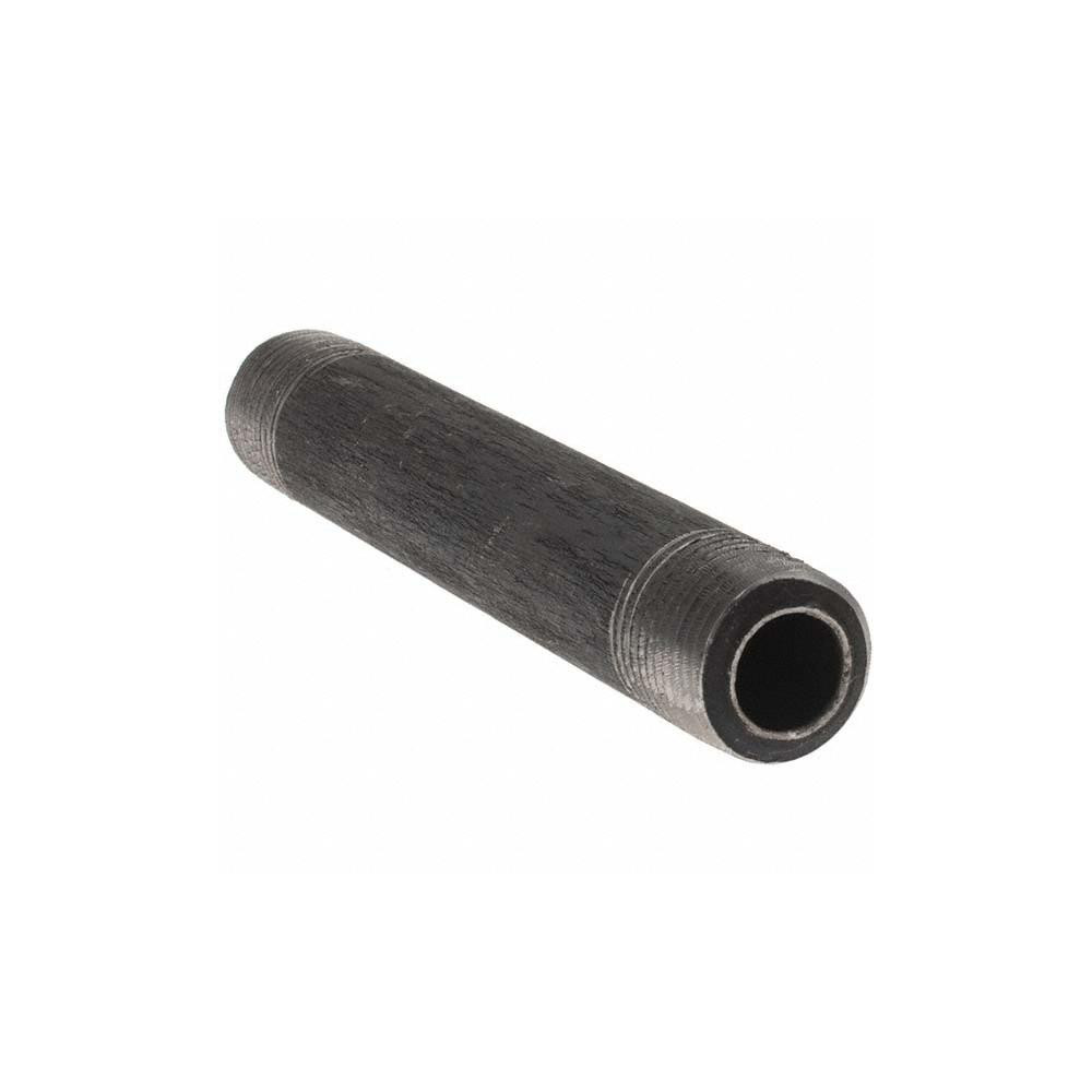 Value Collection Black Pipe Nipple: 3/8" Dia x 4" Long, Schedule 80 - BD-13645