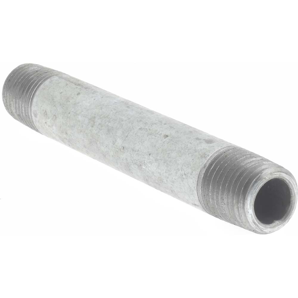 Value Collection Galvanized Pipe Nipple: 1/4", 3-1/2" Long, Schedule 40, Steel - MSCNG02035