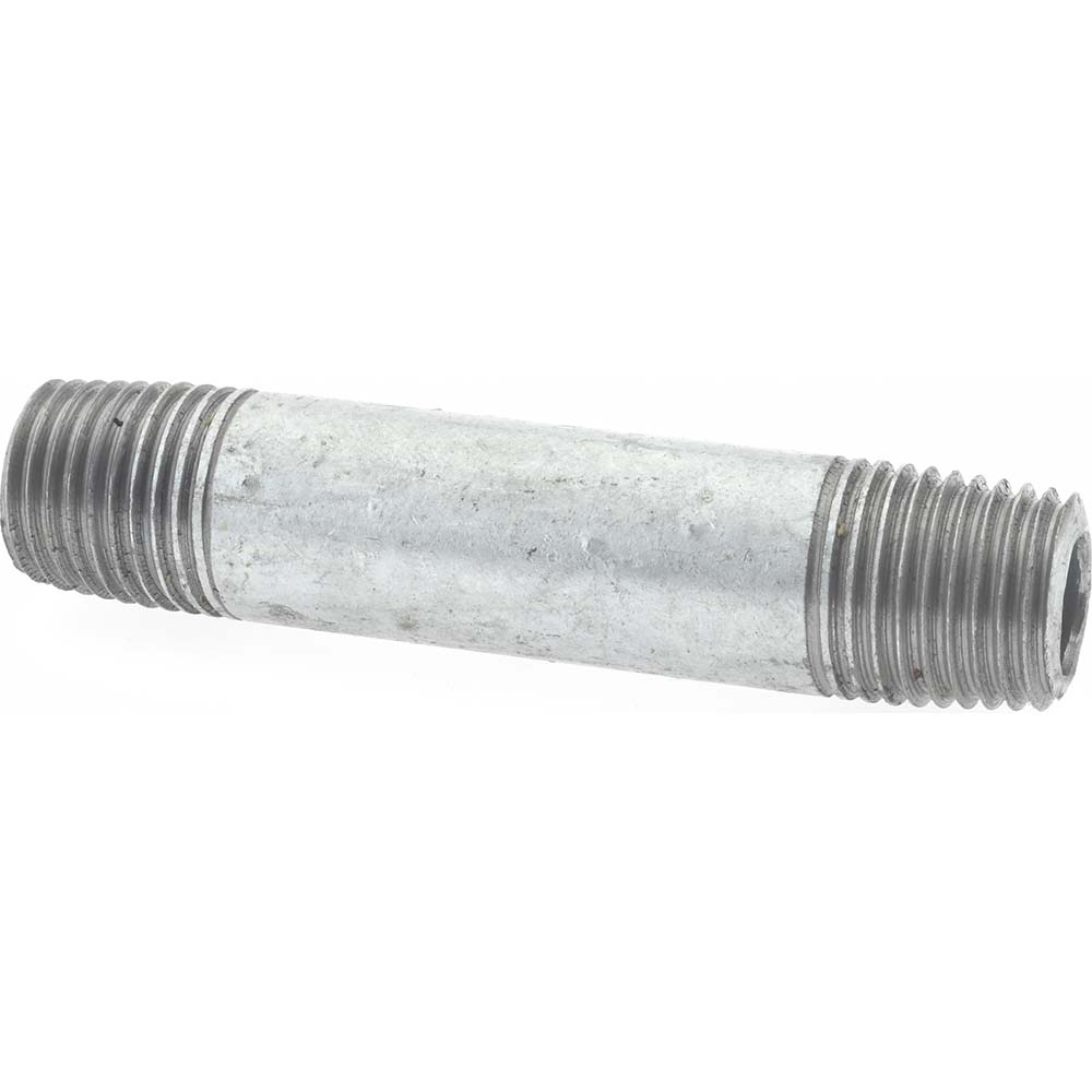 Value Collection Galvanized Pipe Nipple: 1/4", 3-1/2" Long, Schedule 40, Steel - MSCNG02035