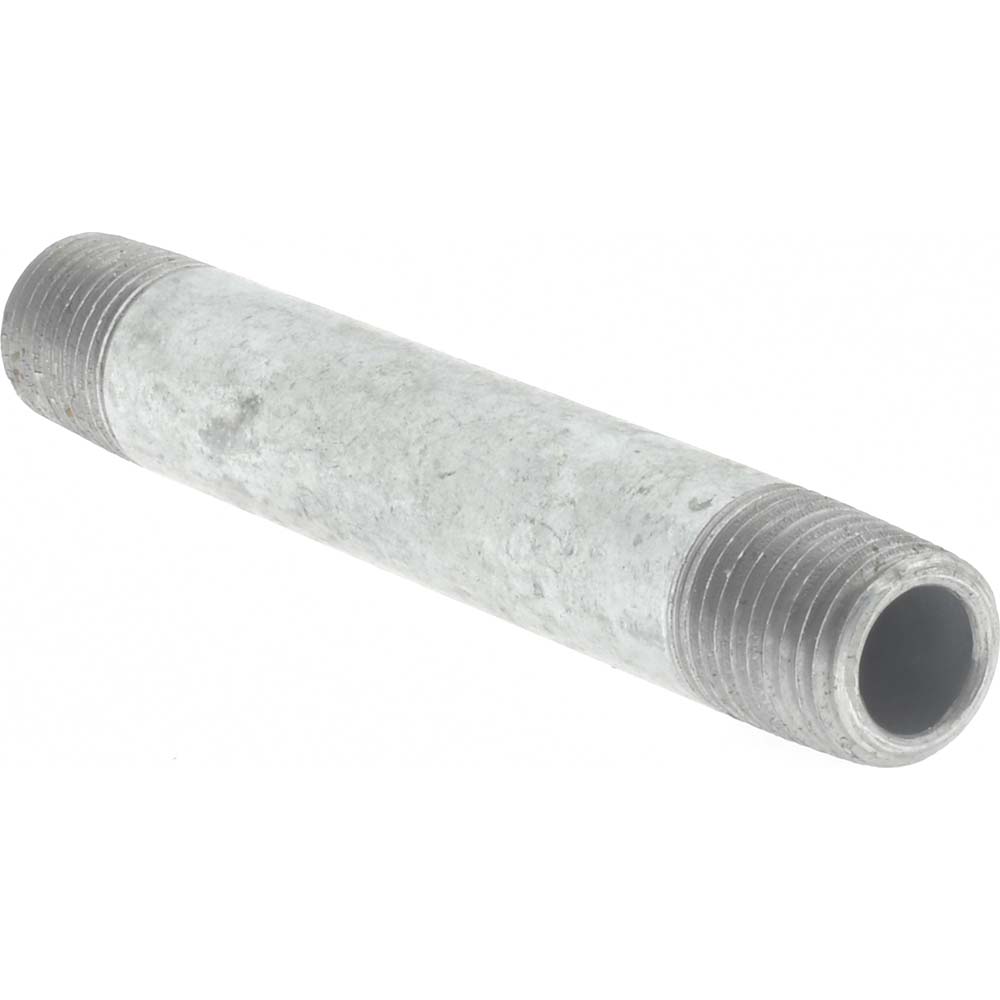 Value Collection Galvanized Pipe Nipple: 1/4", 3-1/2" Long, Schedule 40, Steel - MSCNG02035