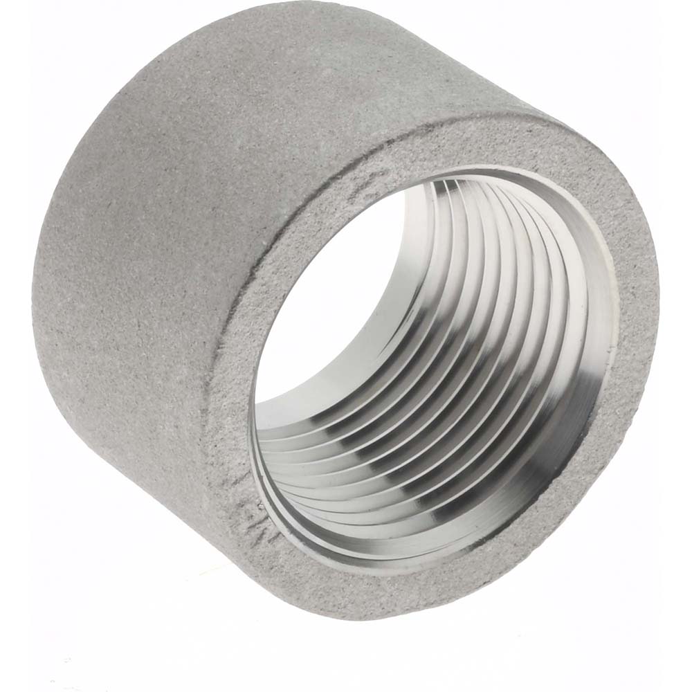 Merit Brass Pipe Half Coupling: 3/4", 304 Stainless Steel - K411H-12