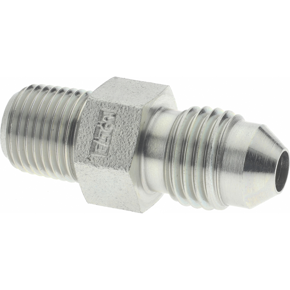 Eaton Steel Flared Tube Connector: 1/2" OD, 37 deg Flared Angle - 2021-4-8S