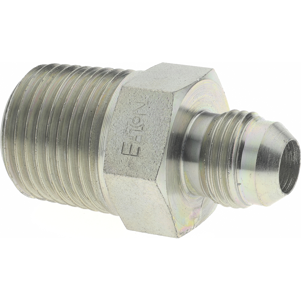 Eaton Steel Flared Tube Connector: 1/2" OD, 37 deg Flared Angle - 2021-4-8S