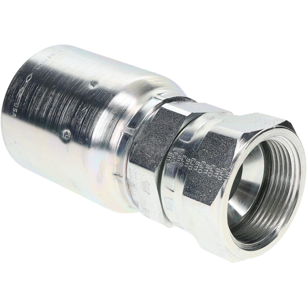 Parker Hydraulic Hose Straight Female JIC 37 ° Swivel Fitting: 1" ID, 16 mm, 1-5/8-12 - BD10643-20-16-1