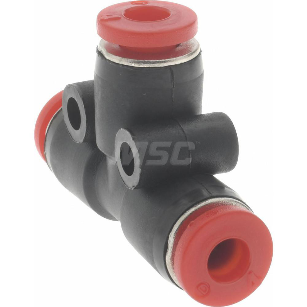 Norgren Push-to-Connect Tube x Tube Fitting: Union Tee, 4.00 mm OD - C00600400