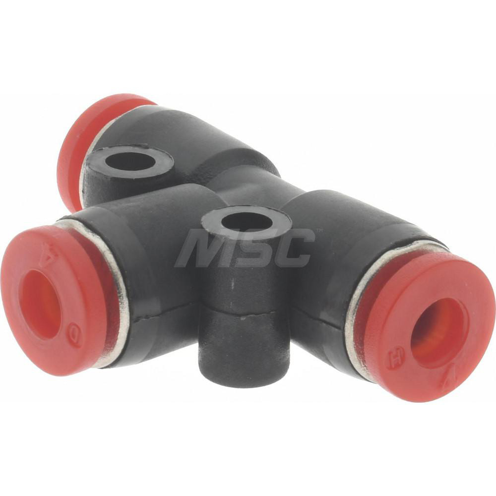 Norgren Push-to-Connect Tube x Tube Fitting: Union Tee, 4.00 mm OD - C00600400