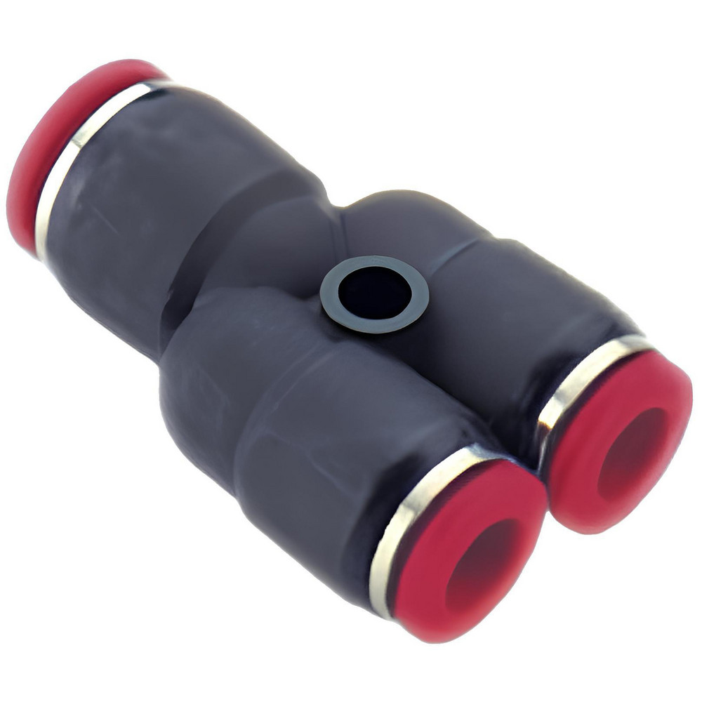 Norgren Push-to-Connect Tube x Tube Fitting: Union Tee, 4.00 mm OD - C00600400