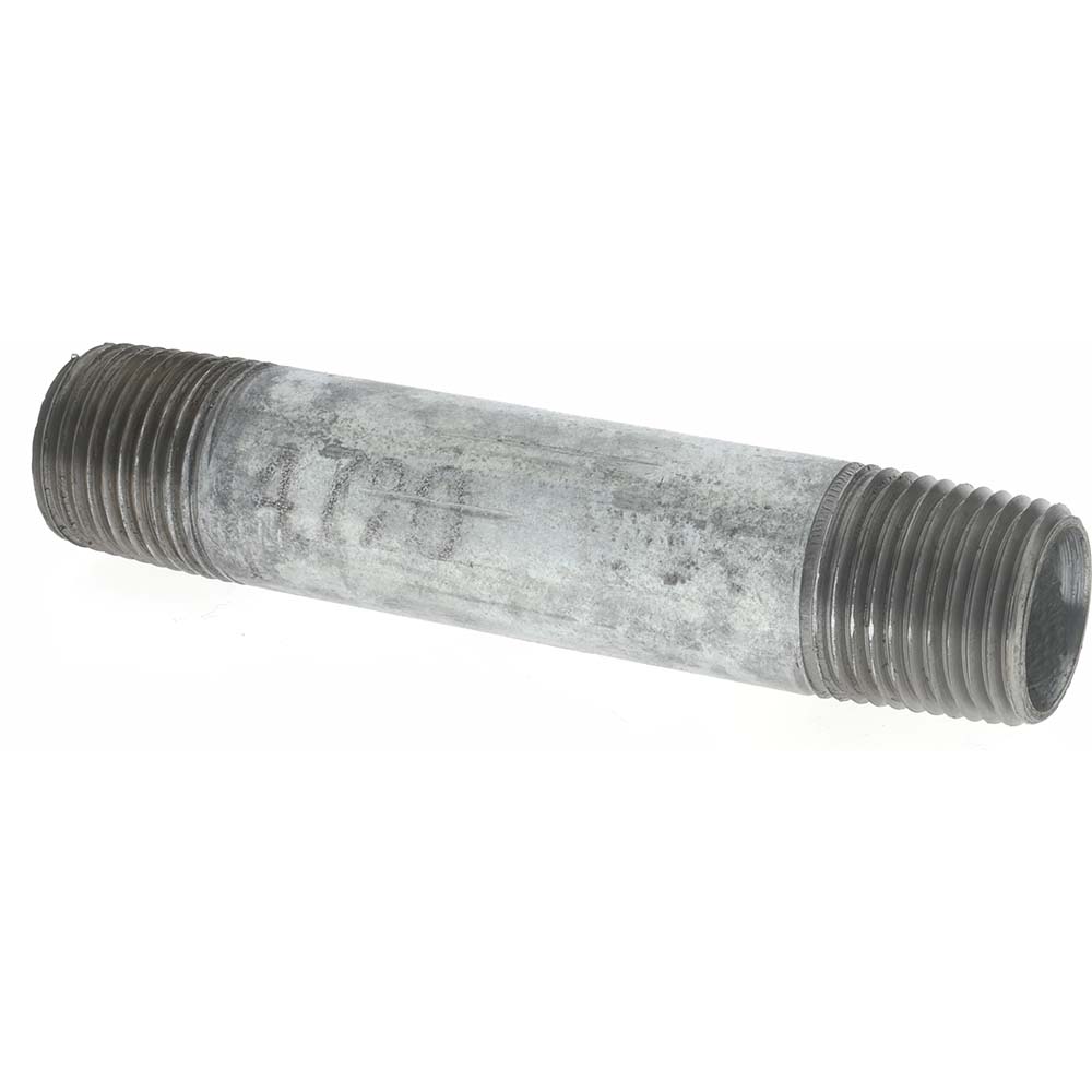Value Collection Galvanized Pipe Nipple: 1/2", 2-1/2" Long, Schedule 40, Steel - NG04025