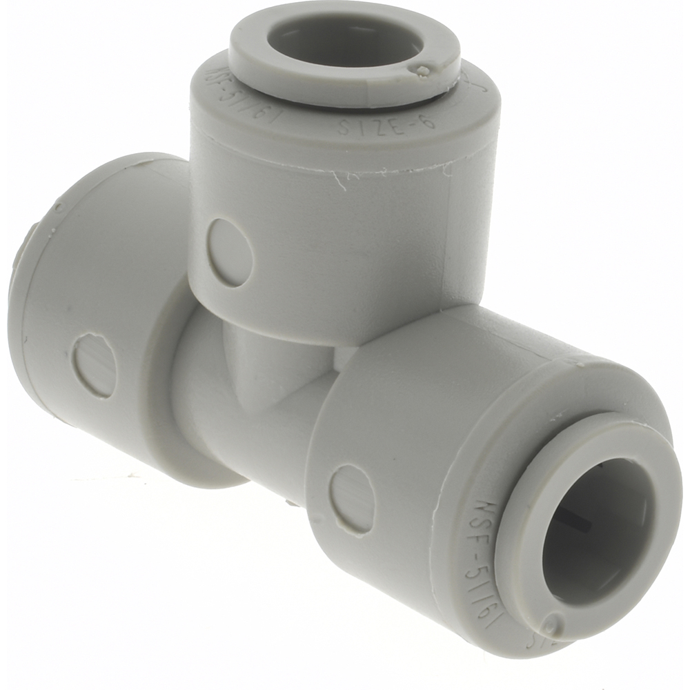 Parker Push-to-Connect Push-to-Connect x Push-to-Connect Fitting: Union Tee, 3/8" OD - A6TU6-MG