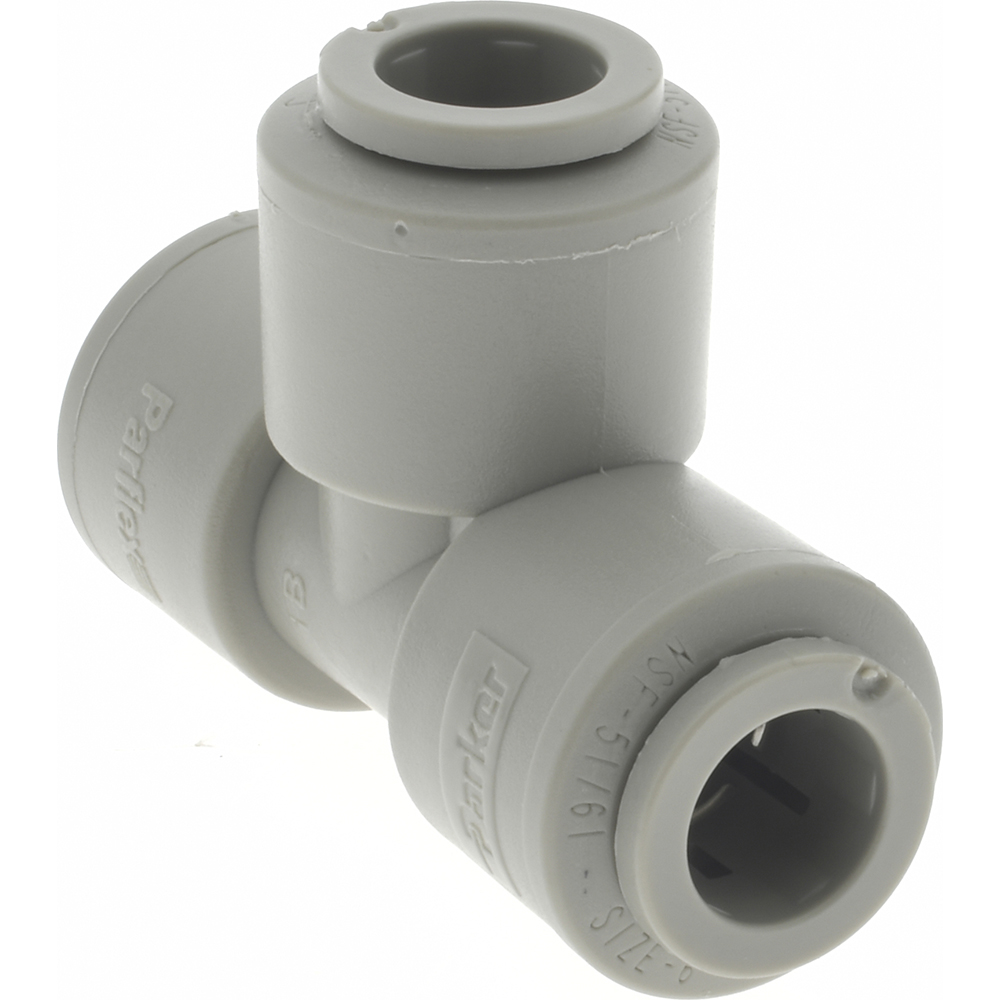 Parker Push-to-Connect Push-to-Connect x Push-to-Connect Fitting: Union Tee, 3/8" OD - A6TU6-MG