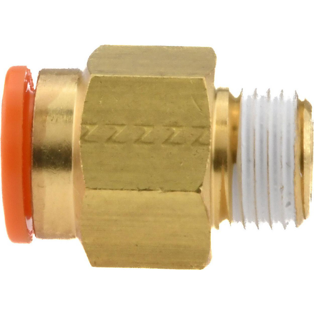 SMC PNEUMATICS Push-to-Connect Push-to-Connect Fitting: Connector, NPT, 5/16" OD - KQ2H09-34AS