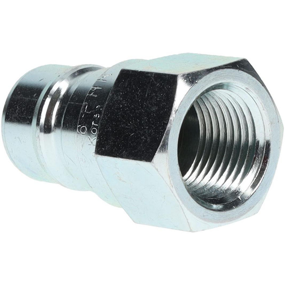 Parker Hydraulic Hose Female Straight Thread Coupler: 3/8", 3/4-16, 4,000 psi - H3-62-T8