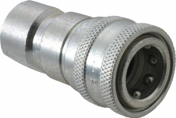Parker Hydraulic Hose Female Straight Thread Coupler: 3/8", 3/4-16, 4,000 psi - H3-62-T8