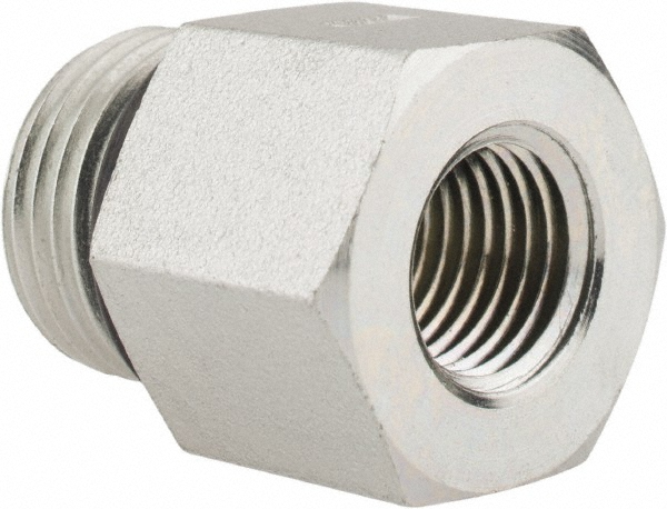 Parker Industrial Pipe Adapter: 3/4" Female Thread, 1-5/16-12 Male Thread, Male Straight Thread O-Ring x Female NPTF - 16-3/4 F5OG-S