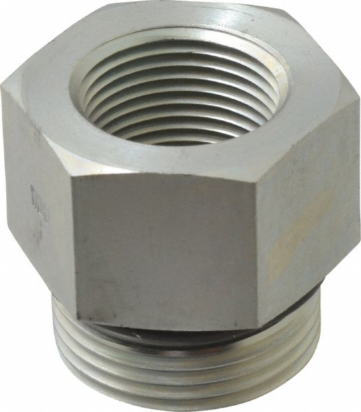 Parker Industrial Pipe Adapter: 3/4" Female Thread, 1-5/16-12 Male Thread, Male Straight Thread O-Ring x Female NPTF - 16-3/4 F5OG-S