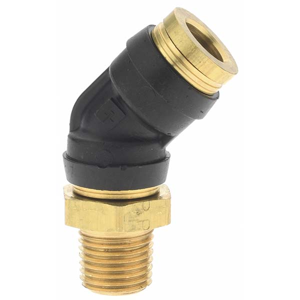 Parker Push-to-Connect Tube x MNPT x Tube x Male Fitting: 45 deg Swivel Elbow, 5/8" OD - PF-00088