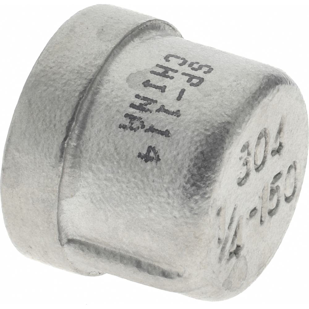 Merit Brass Pipe End Cap: 1/2", 304 Stainless Steel - K416-08
