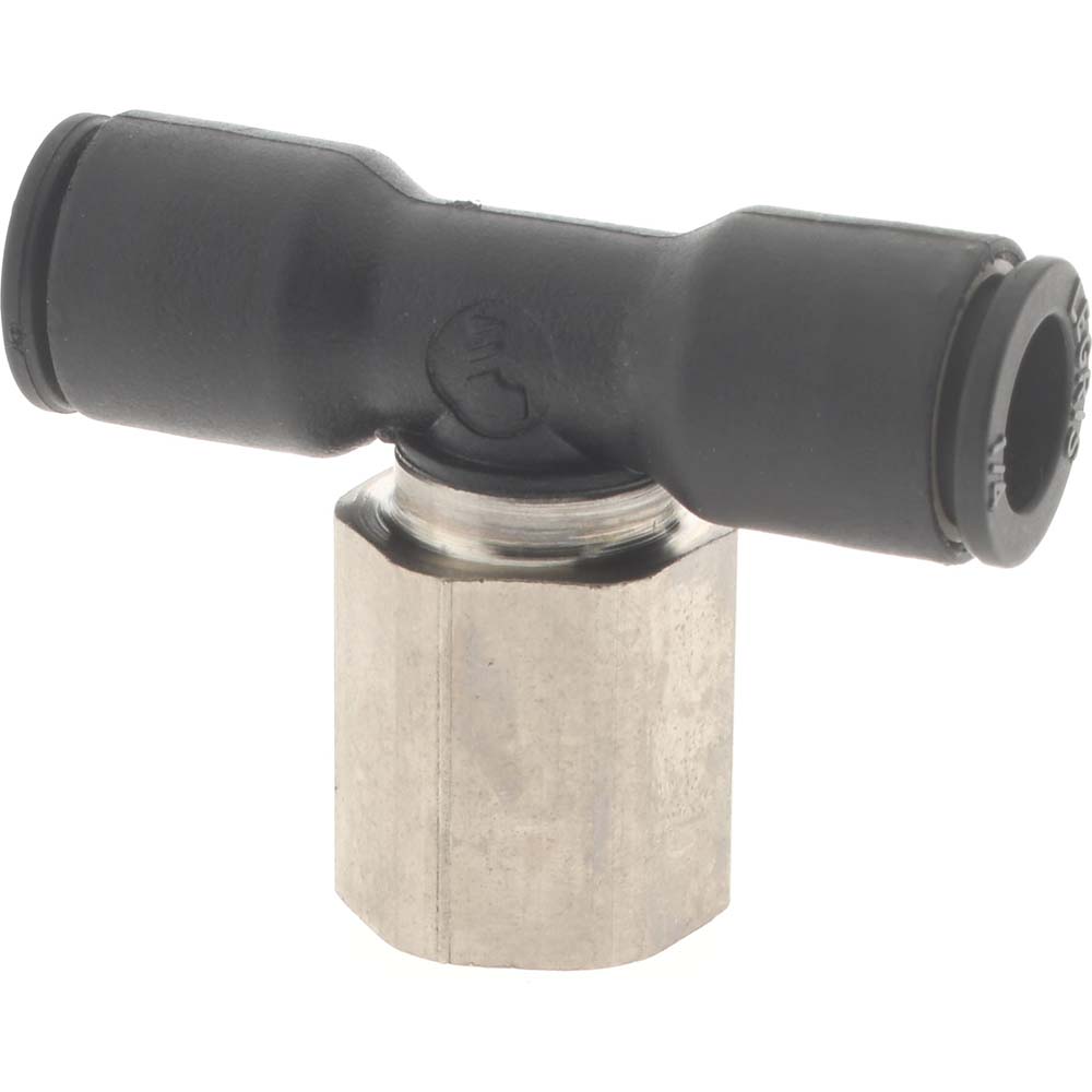 Legris Push-to-Connect Fitting: Female Branch Tee, NPT, 1/4" OD - 3008 56 14