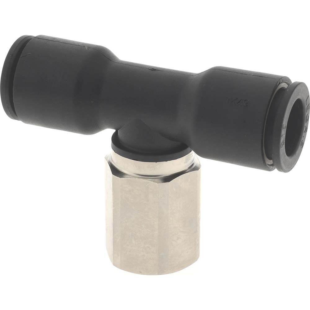 Legris Push-to-Connect Fitting: Female Branch Tee, NPT, 1/4" OD - 3008 56 14