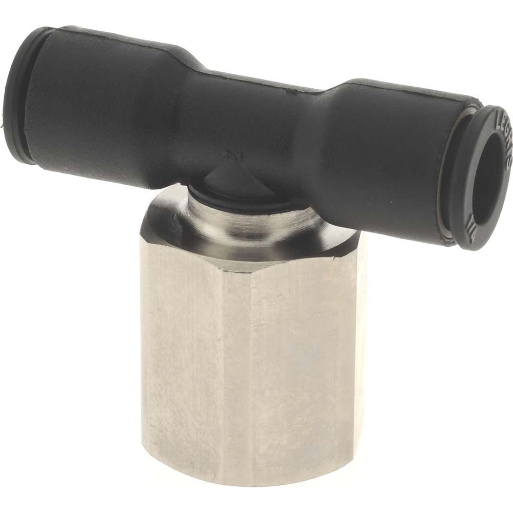 Legris Push-to-Connect Fitting: Female Branch Tee, NPT, 1/4" OD - 3008 56 14