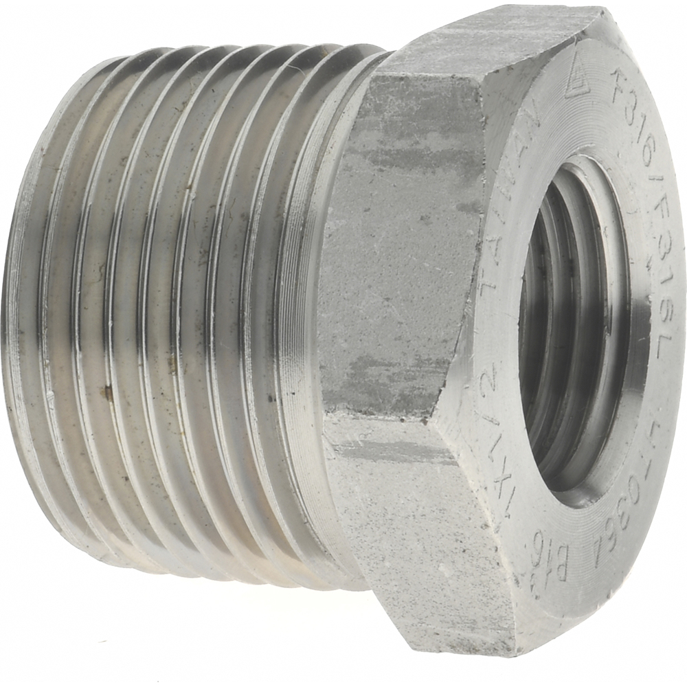 Merit Brass Pipe Bushing: 1", 316 & 316L Stainless Steel - 3614D-1608