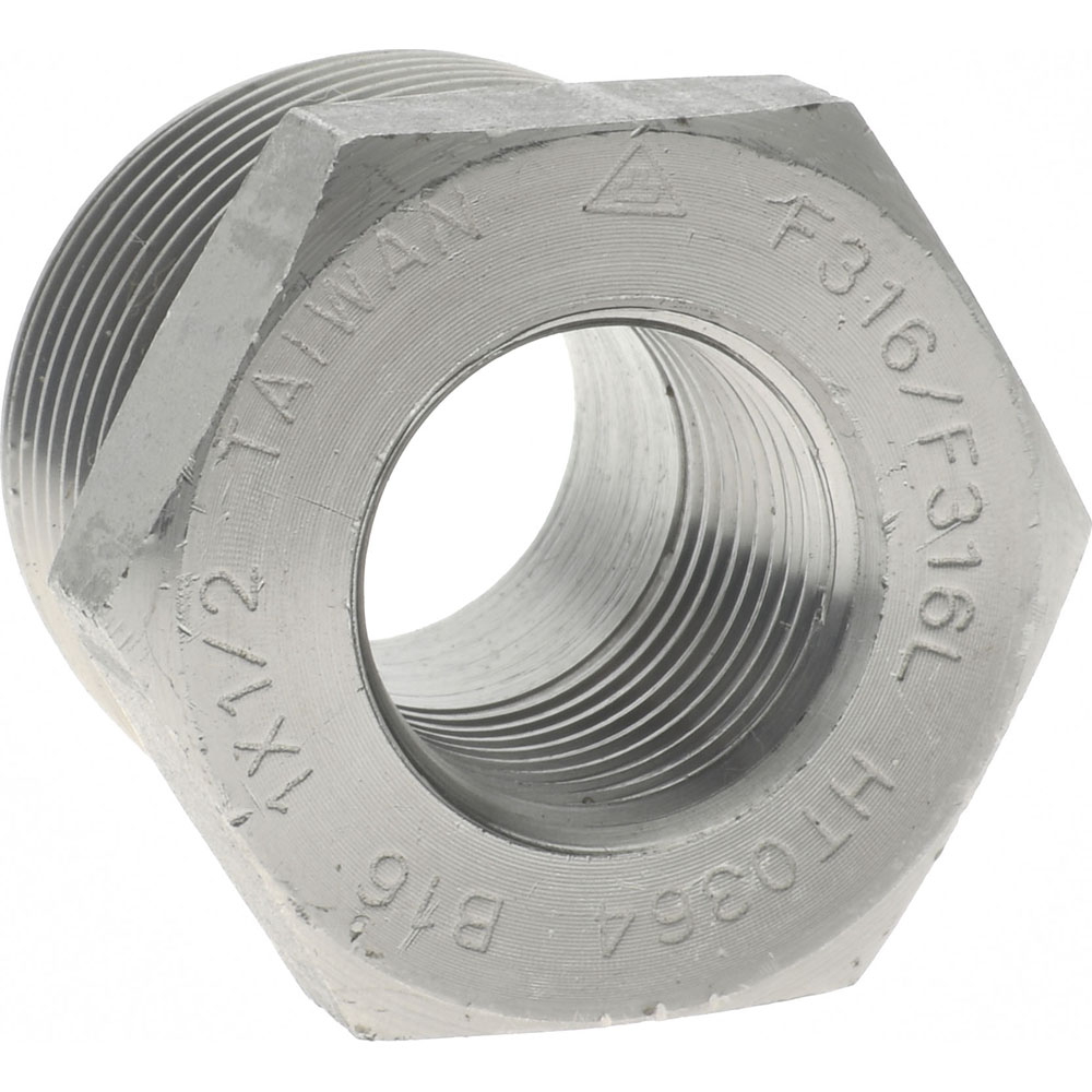 Merit Brass Pipe Bushing: 1", 316 & 316L Stainless Steel - 3614D-1608