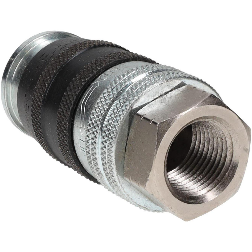 Parker Pneumatic Hose Coupling: 1/2-14, 1/2" Body Dia, Industrial Interchange - EZ-501-8FP