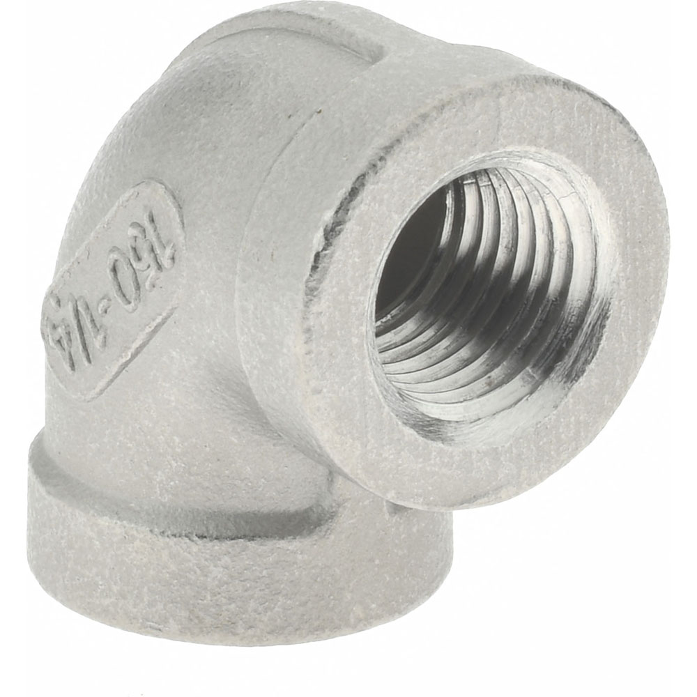 Merit Brass Pipe 90 deg Elbow: 1/4", 304 Stainless Steel - K401-04
