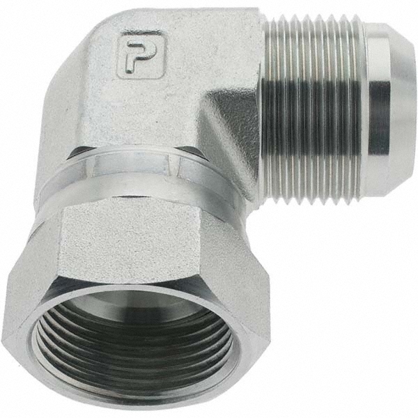 Parker Steel Flared Tube Swivel Nut Elbow: 1" OD, 37 deg Flared Angle - 16 C6X-S