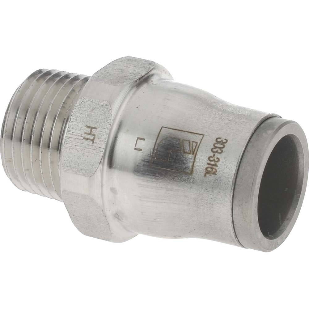Legris Push-to-Connect Tube x MNPT x Tube x Male Fitting: Connector, NPT, 1/2" OD - 3805 62 18