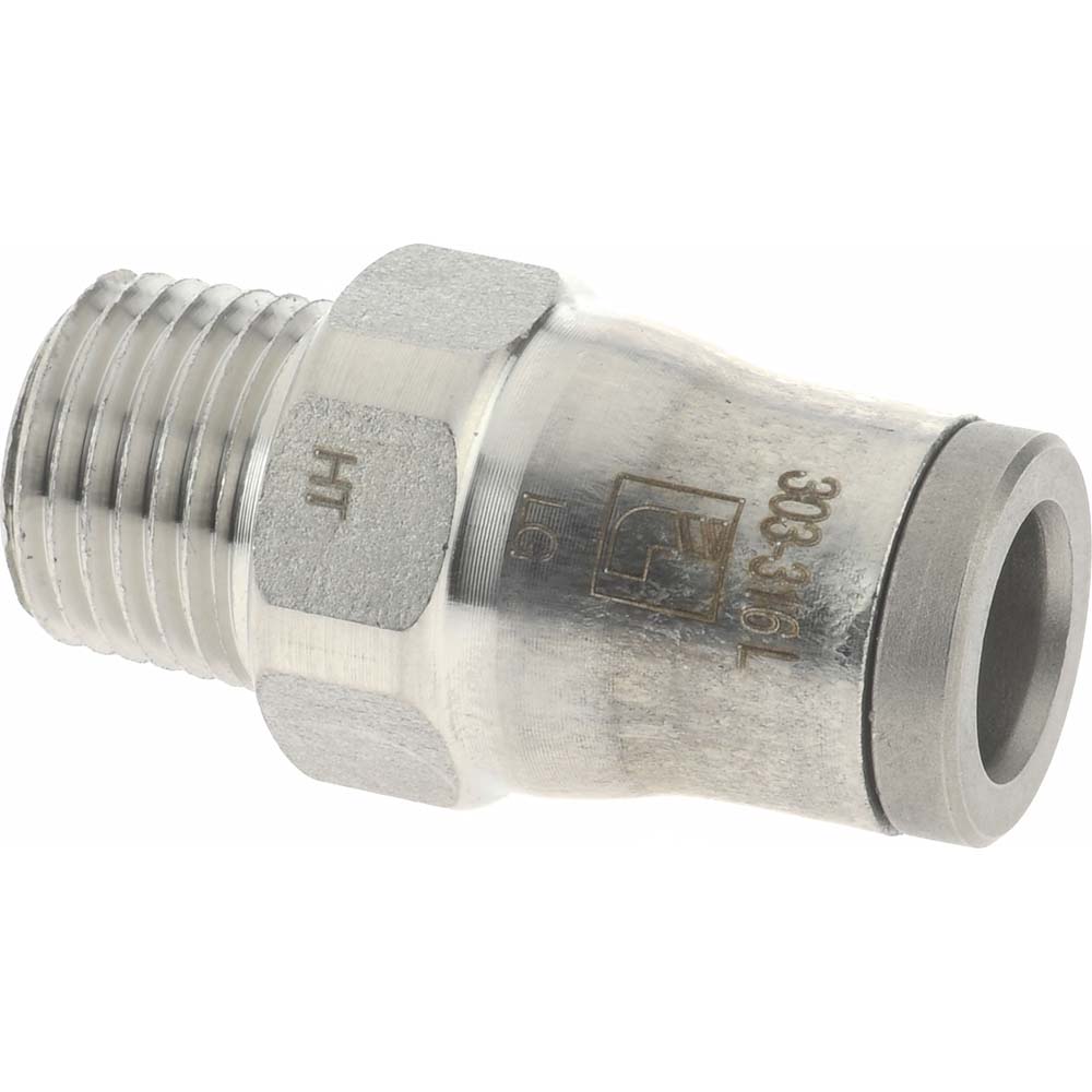 Legris Push-to-Connect Tube x MNPT x Tube x Male Fitting: Connector, NPT, 1/2" OD - 3805 62 18