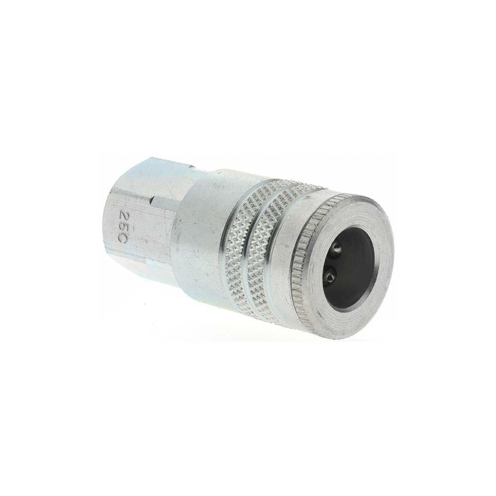 Parker Pneumatic Hose Coupling: 1/4-18, 3/8" Body Dia, Industrial Interchange - 25C-787