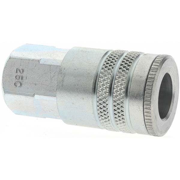Parker Pneumatic Hose Coupling: 1/4-18, 3/8" Body Dia, Industrial Interchange - 25C-787