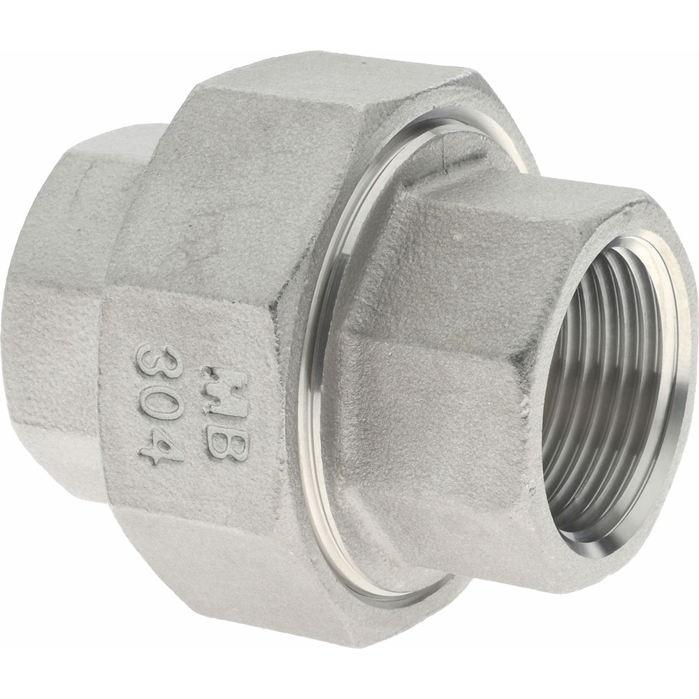 Merit Brass Pipe Union: 3/4", 304 Stainless Steel - K487-12