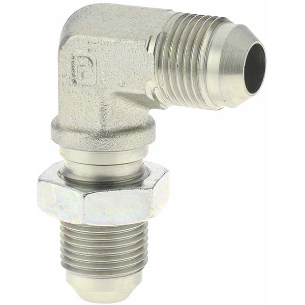Parker Steel Flared Tube Union: 1/2" OD, 37 deg Flared Angle - P00187