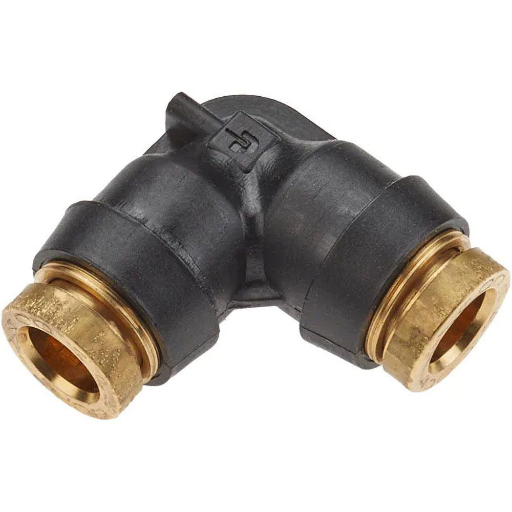 Parker Push-to-Connect Push-to-Connect x Push-to-Connect Fitting: 90 Deg Union Elbow, 1/4" OD - 365PTC-4