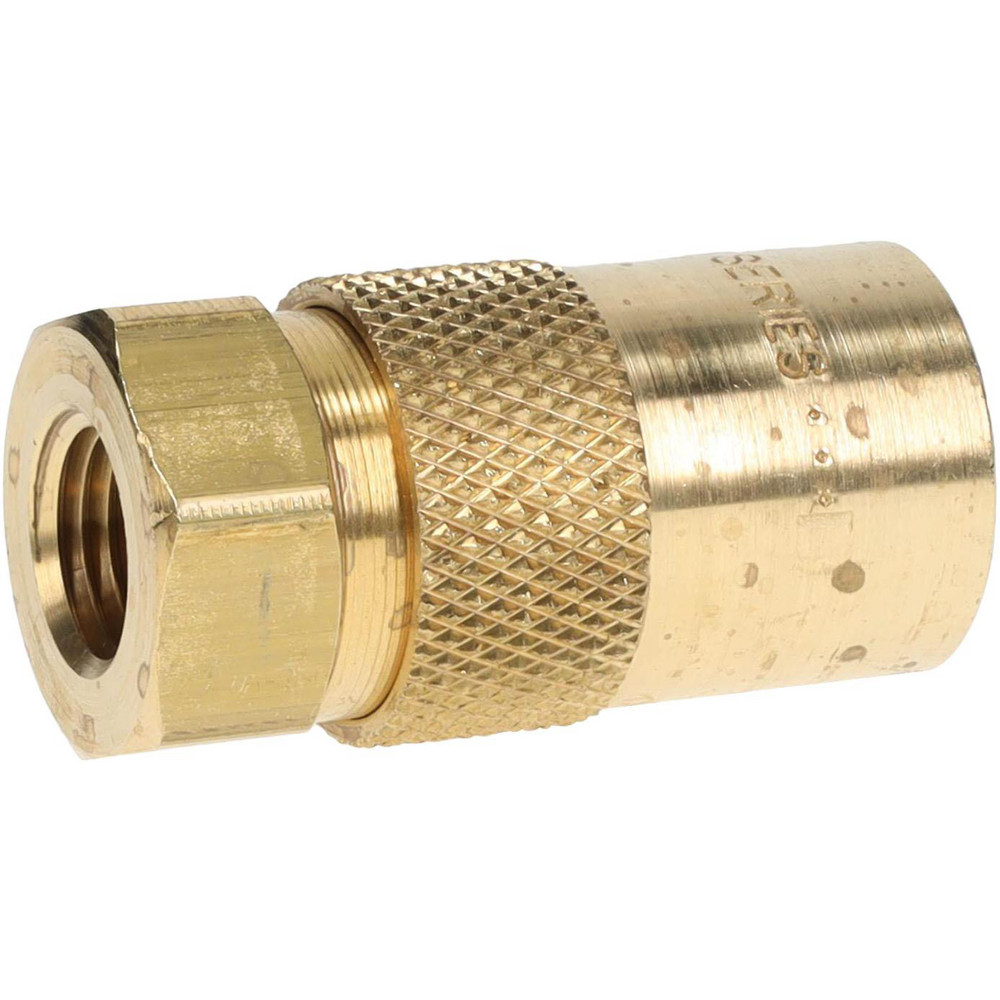 Parker Hydraulic Hose Coupler: 0.375" ID, 0.25" OD, 6 mm, 1/4-18 - P308-01A-787