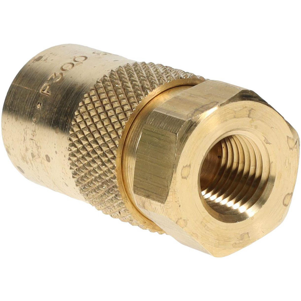 Parker Hydraulic Hose Coupler: 0.375" ID, 0.25" OD, 6 mm, 1/4-18 - P308-01A-787