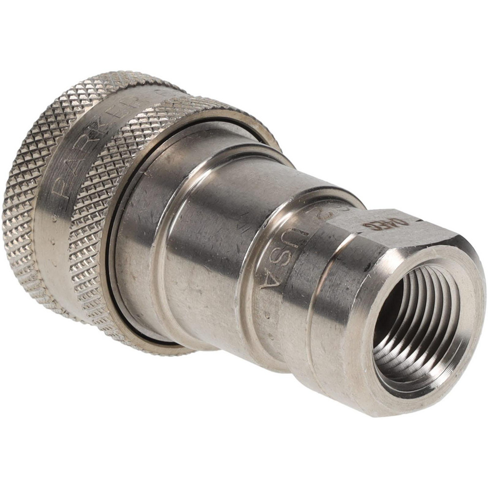Parker Pneumatic Hose Coupling: 1/4-18, 1/4" Body Dia, Industrial Interchange - BD-SH2C-1
