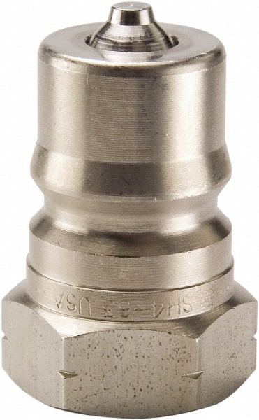 Parker Pneumatic Hose Coupling: 1/4-18, 1/4" Body Dia, Industrial Interchange - BD-SH2C-1