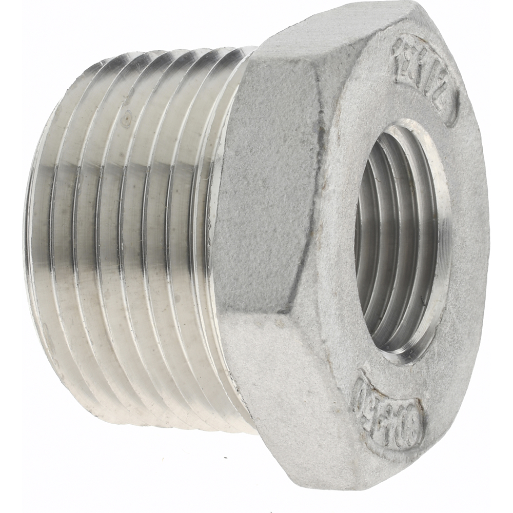 Value Collection Pipe Hex Bushing: 1/4 x 1/8", 304 Stainless Steel - 4HB1/4*1/8