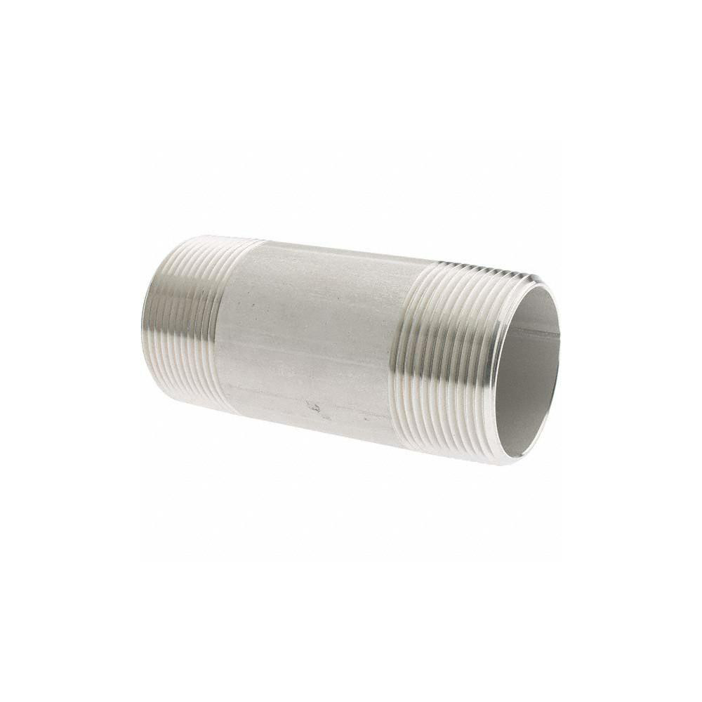 Value Collection Stainless Steel Pipe Nipple: 1-1/2" Pipe, Grade 316 & 316L - 6BN11/2*4