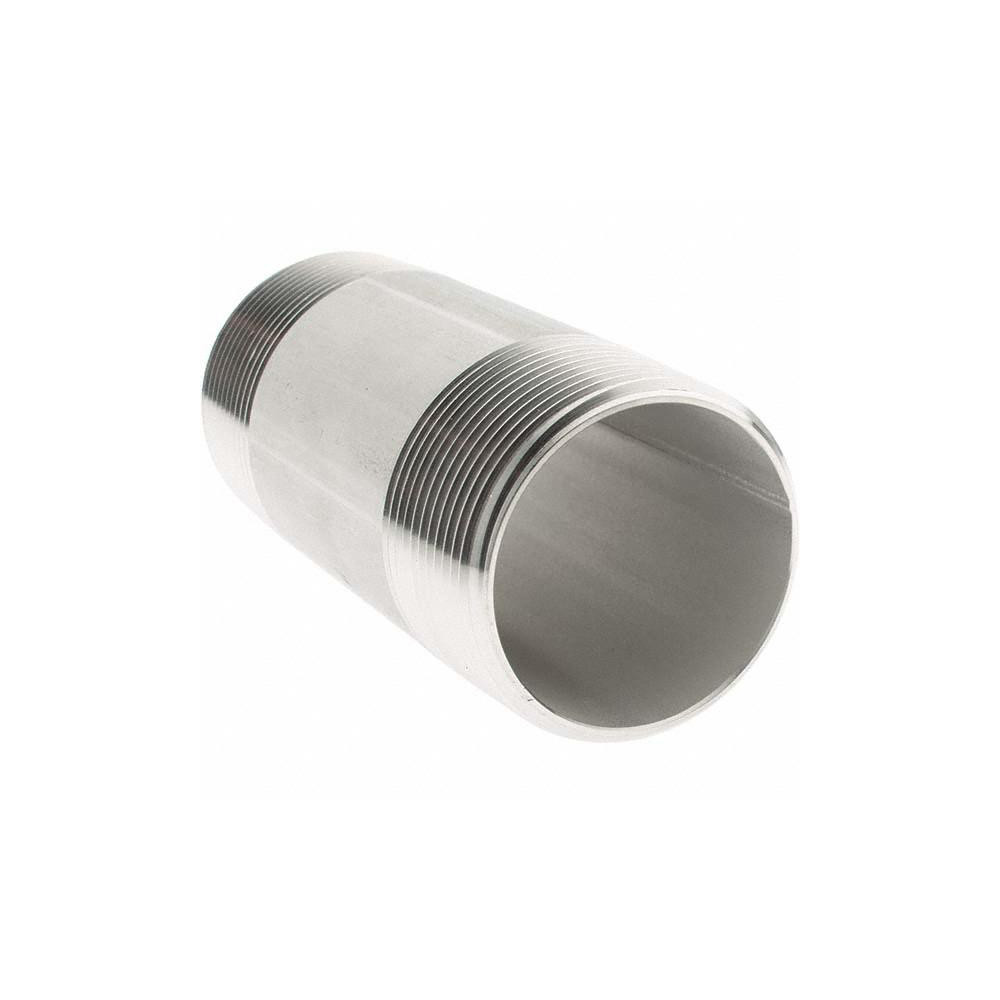 Value Collection Stainless Steel Pipe Nipple: 1-1/2" Pipe, Grade 316 & 316L - 6BN11/2*4