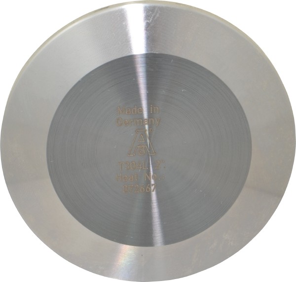VNE Sanitary Stainless Steel Pipe End Cap: 2-1/2", Clamp Connection - EG16A2.5