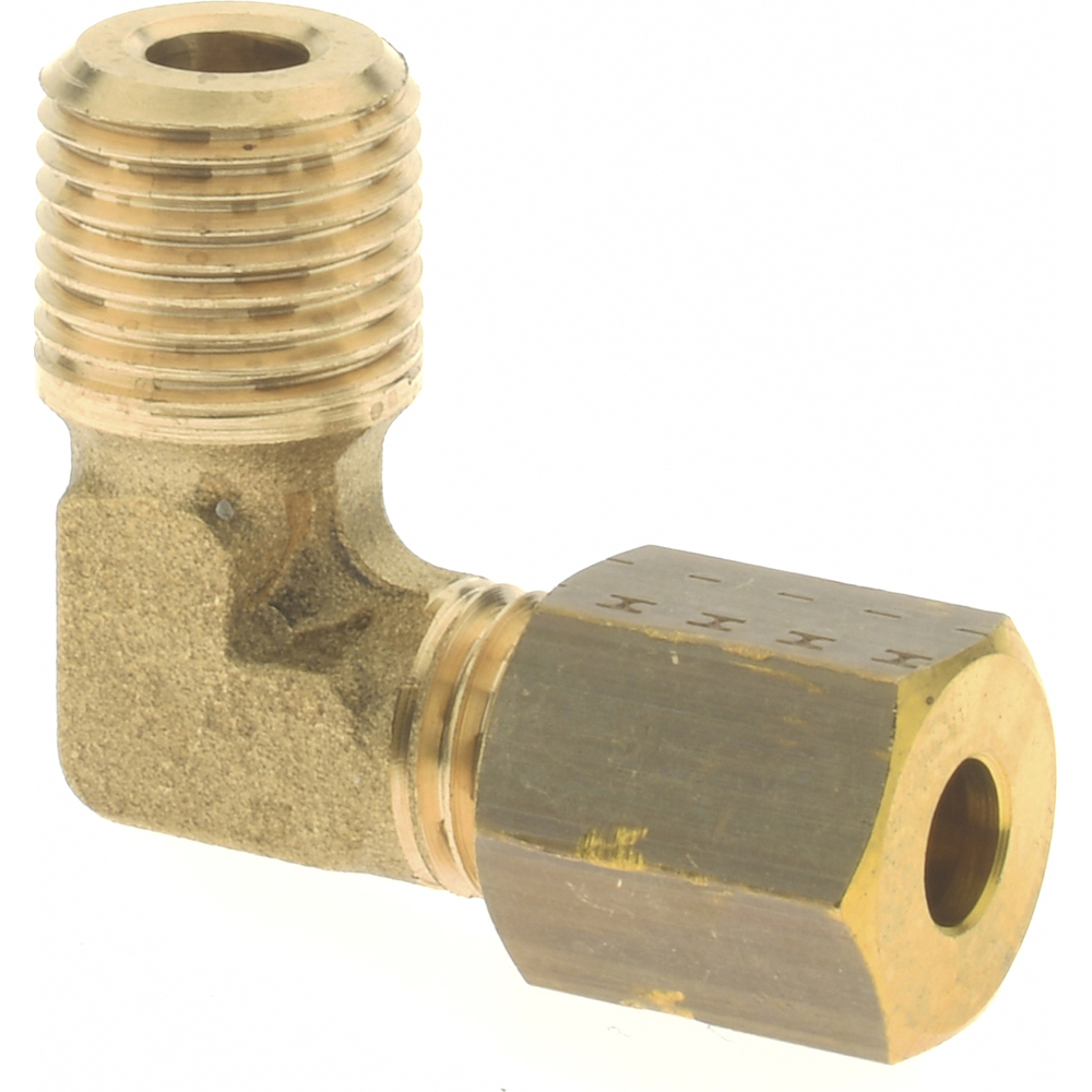Legris Compression Tube Male Elbow: 4 mm Tube OD, Compression x MBSPT - 0109 04 10